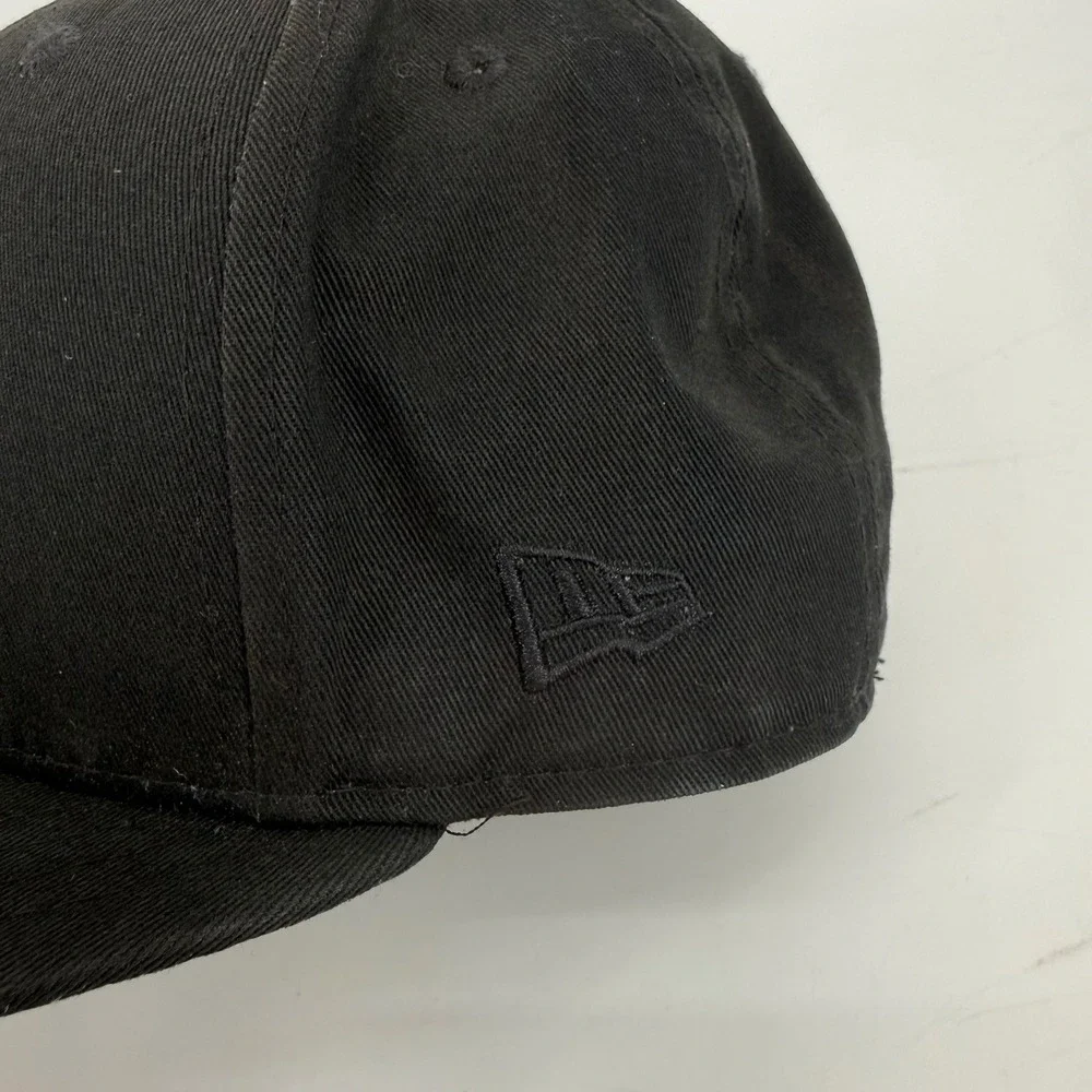 Harley-Davidson New Era 59FIFTY Fitted Hat Black Orange Size 7 3/8 Biker Cap